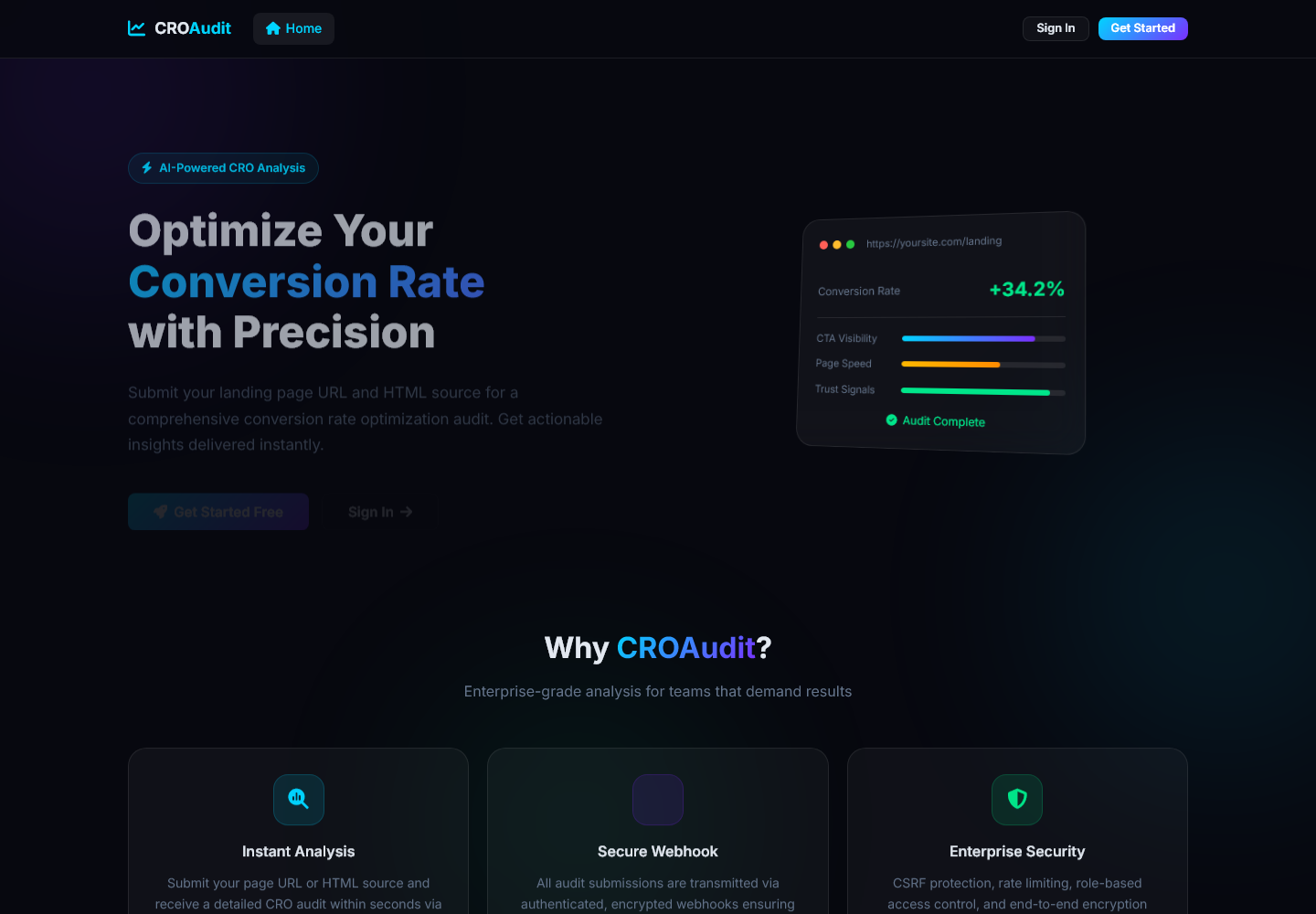 AI-Powered CRO Audit Platform